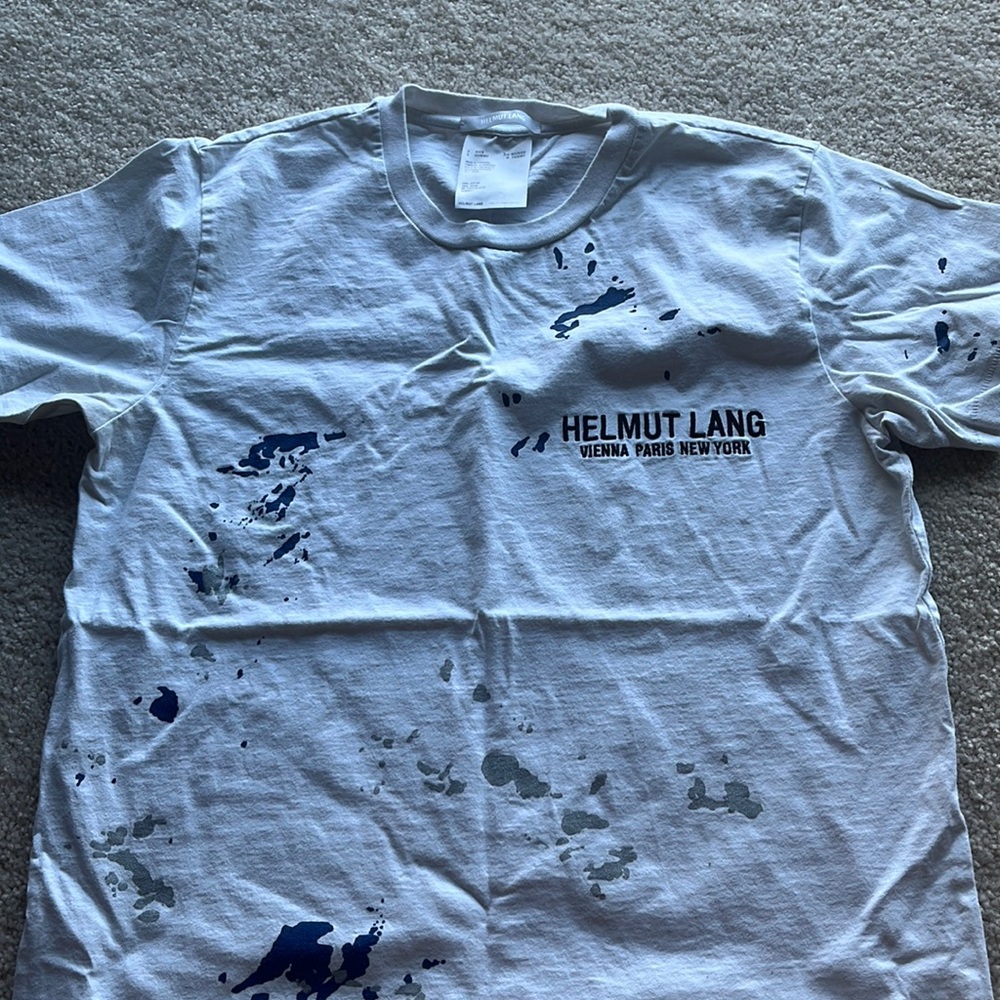 Helmut Lang paint tee.